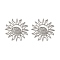 Non-Tarnish 304 Stainless Steel Cobochons, Sun, Stainless Steel Color, 25x25x1.5mm