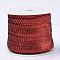 Ornament Accessories Plastic Paillette Bead Strands, with Glitter Powder, Sequins Trim, Flat Round, Dark Red, 6x0.3mm, Hole: 1.2mm, about 100yards/roll
