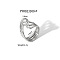 Geometric Stainless Steel Open Cuff Rings with Irregular High-end Feel, Stainless Steel Color, Inner Diameter: 18mm