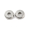 Rack Plating Alloy Beads,  Lead Free & Cadmium Free & Nickel Free, Flat Round, Platinum, 6x2mm, Hole: 2mm