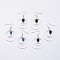Brass Dangle Earrings, with Natural & Synthetic Mixed Stone Beads, Silver Color Plated, 46x30mm, Pin: 0.5mm