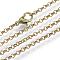 Iron Rolo Chains Necklace Making, with Lobster Clasps, Soldered, Antique Bronze, 29.5 inch(75cm)
