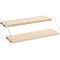 FINGERINSPIRE Wood Display Stand 2-Step Wood Shelf Display Shelves 201x53mm 2-Tier Wood Display Riser for vendors, Doll Figures, Cupcakes, Perfumes, Candies, Other Small Items