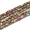 Natural Imperial Jasper Beads Strands, Dyed, Cube, Colorful, 4.5x4.5x4.5mm, Hole: 0.8mm, about 87~88pcs/strand, 15.1 inch~15.3 inch(38.5~39cm)