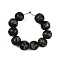 Handmade Lampwork Beads, Round, Green, 20.5-21x19-20mm, Hole: 4mm