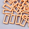 Spray Painted Acrylic Linking Rings, Quick Link Connectors, For Jewelry Chains Making, Rubberized Style, Rectangle, Sandy Brown, 20x9x2mm