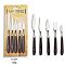 5Pcs Painting Knife Sets, Painting Scraper, Stainless Steel Palette Knife, Painting Art Spatula with Wood Handle, Art Painting Knife Tools for Oil Canvas Acrylic Painting, Coconut Brown, 16.5~23cm