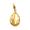Teardrop 304 Stainless Steel Pendant Decorations, Ion Plating(IP), with Lobster Claw Clasp, Real 14K Gold Plated, 31mm