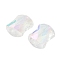 Electroplate Glass Beads, AB Color, Faceted Pillow, Clear AB, 10x8x6mm, Hole: 1.6mm