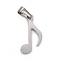 Tarnish Resistant 304 Stainless Steel Pendants, Musical Note, Stainless Steel Color, 24.5x11.5x1.5mm, Hole: 3.5x6.5mm