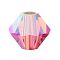 Preciosa® Crystal Beads, Czech Crystal, Bicone(451 69 302 Rondelle), 70010 20000 Rose AB 2x, 5mm, Hole: 1mm