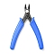 45# Carbon Steel Crimper Pliers for Crimp Beads, Jewelry Crimping Pliers, with Plastic Handles, Blue, 129.5x86x8.6mm