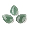 Natural Green Aventurine Cabochons, Teardrop, Faceted, 18x13x6mm