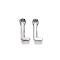 Tibetan Style Alloy Pendants, Cadmium Free & Lead Free, Letter L, L: 16x7x2mm, Hole: 2mm, about 1920pcs/1000g