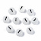 Acrylic Beads, with Enamel and Luminous, Horizontal Hole, Flat Round with Black Letter, Light Grey, Letter.I, 7x3.5mm, Hole: 1.5mm, about 360~370pcs/50g