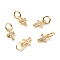 Brass Micro Pave Clear Cubic Zirconia Pendants, Cadmium Free & Lead Free, Cross, Real 18K Gold Plated, 8x5x1.5mm, Hole: 3.5mm