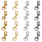16Pcs 4 Colors Alloy Swivel Eye Bolt Snap Hooks, Mixed Color, 45x16x7.5mm, Hole: 10x5mm, 4pcs/color