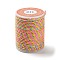 4-Ply Polycotton Cord Metallic Cord, Handmade Macrame Cotton Rope, for String Wall Hangings Plant Hanger, DIY Craft String Knitting, Orange, 1.5mm, about 4.3 yards(4m)/roll