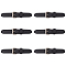 FINGERINSPIRE 6 Pairs Leather Sew-On Toggles Closures Black PU Leather Snap Toggle Sew On Duffle Jacket Buckle Metal Leather Clasp Fastener Replacement Snap Toggle for Shoes Coat Jacket Bags DIY Craft