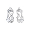Brass Pave Clear Cubic Zirconia Pendants, Cadmium Free & Nickel Free & Lead Free, Lip, Platinum, 29x13x4mm, Hole: 1.6mm