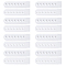 48 Sets PE Plastic 7 Holes Hats Replacement Fasteners Buckle, Strap Extender, Baseball Cap Cowboy Hat Snap Strap Clip, White, 81x20x4mm, Hole: 2.6mm