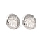 Non-Tarnish Flat Round 304 Stainless Steel Stud Earrings for Women, Stainless Steel Color, 19mm