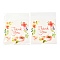 Rectangle OPP Self-Adhesive Bags, with Word Thank You and Flower Pattern, for Baking Packing Bags, Colorful, 14x10x0.02cm, 100pcs/bag