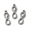 304 Stainless Steel Pendants, Infinity Symbol Charm, Anti-Tarnish, Laser Cut, Stainless Steel Color, 15x5x1.5mm, Hole: 1.4mm
