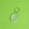 Acrylic Photo Frame Keychain, with Iron Split Key Rings, Oval, 4.9x3.4cm
