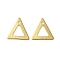 201 Stainless Steel Pendants, Triangle Charms, Golden, 10x9.5x0.5mm, Hole: 1mm