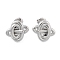 Non-Tarnish 304 Stainless Steel Stud Earrings, Stainless Steel Color, 15.5x17.5mm
