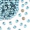 Preciosa® MAXIMA Crystal Round Stones, Czech Crystal, Dura Foiling, Round(431 11 615 Chaton), 60000 Aquamarine, SS24(5.25~5.45mm)