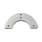 Non-Tarnish 304 Stainless Steel Chandelier Component Links, Laser Cut, Arch Shape, Stainless Steel Color, 12x25x1mm, Hole: 1.2mm