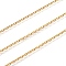 Ion Plating(IP) 304 Stainless Steel Cable Chains, Diamond Cut Chains, Soldered, Faceted, with Spool, Oval, Real 18K Gold Plated, 2x1.4x0.4mm, about 65.61 Feet(20m)/roll