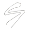 Rhodium Plated 925 Sterling Silver Textured Link Chain Necklaces Making, for Name Necklaces Making, with Spring Ring Clasps & S925 Stamp, Real Platinum Plated, 17-7/8 inch(45.4cm)
