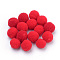 DIY Doll Craft, Polyester Pom Pom Ball, Round, Red, 14~15mm