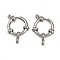 304 Stainless Steel Spring Ring Clasps, Stainless Steel Color, 14x4.5mm, Hole: 2.5mm