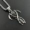 Vintage Stainless Steel Grim Reaper Pendant Necklaces, Stainless Steel Color
