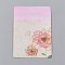 Cardboard Jewelry Display Cards, for Hanging Earring & Necklace Display, Rectangle, Colorful, Flower Pattern, 9x6x0.05cm, Hole: 0.2cm, 100pcs/bag