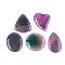 Natural Fire Agate Pendants, Dyed, Mixed Shape, 42~48x29.5~42x6~7mm, Hole: 1.2mm