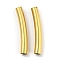 304 Stainless Steel Tube Beads, Curved Tube, Golden, 20x3mm, Hole: 2.4mm
