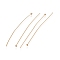 304 Stainless Steel Ball Head Pins, for DIY Beading Charm Making, Real 24k Gold Plated, 50x0.6mm, 22 Gauge, Head: 1.8mm