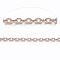 Ion Plating(IP) 304 Stainless Steel Cable Chains, Soldered, with Spool, Flat Oval, Rose Gold, 1.5x1.3x0.3mm, about 32.8 Feet(10m)/roll