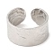 Non-Tarnish 304 Stainless Steel Open Cuff Rings, Plain Band, Stainless Steel Color, US Size 7 1/4(17.5mm)