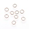 304 Stainless Steel Open Jump Rings, Rose Gold, 24 Gauge, 3.5x0.5mm, Inner Diameter: 2.5mm