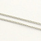Tarnish Resistant Stainless Steel Twisted Chains, Unwelded, with Spool, Stainless Steel Color, 2x1.3x0.4mm, about 82.02 Feet(25m)/roll