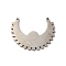 Non-Tarnish Bohemian Style 304 Stainless Steel Pendant, Laser Cut, Moon, Stainless Steel Color, 23x29.5x1.5mm, Hole: 1mm