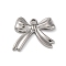 Non-Tarnish 304 Stainless Steel Pendants, Bowknot Charm, Stainless Steel Color, 18.5x22x3mm, Hole: 2mm