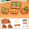 Plastic Sofa & Table & Teapot Miniature Ornament Sets, Micro Landscape Home Dollhouse Accessories, Mixed Color, 105mm