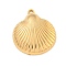Ion Plating(IP) 304 Stainless Steel Pendants, Shell Shape Charms, Real 18K Gold Plated, 28x24.5x6.5mm, Hole: 2.5mm